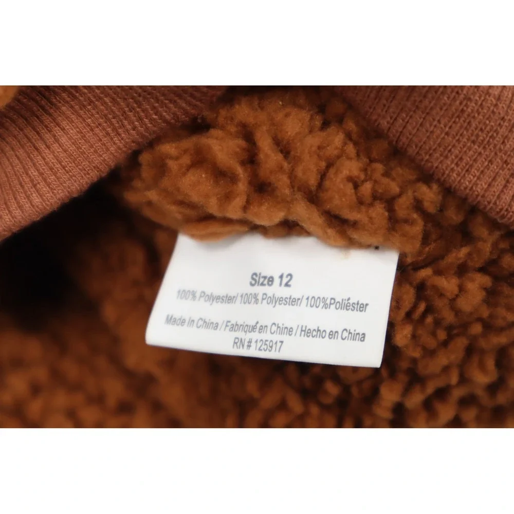 Fabdog Rust Sherpa‎ Dog Hoodie - Brown - 12